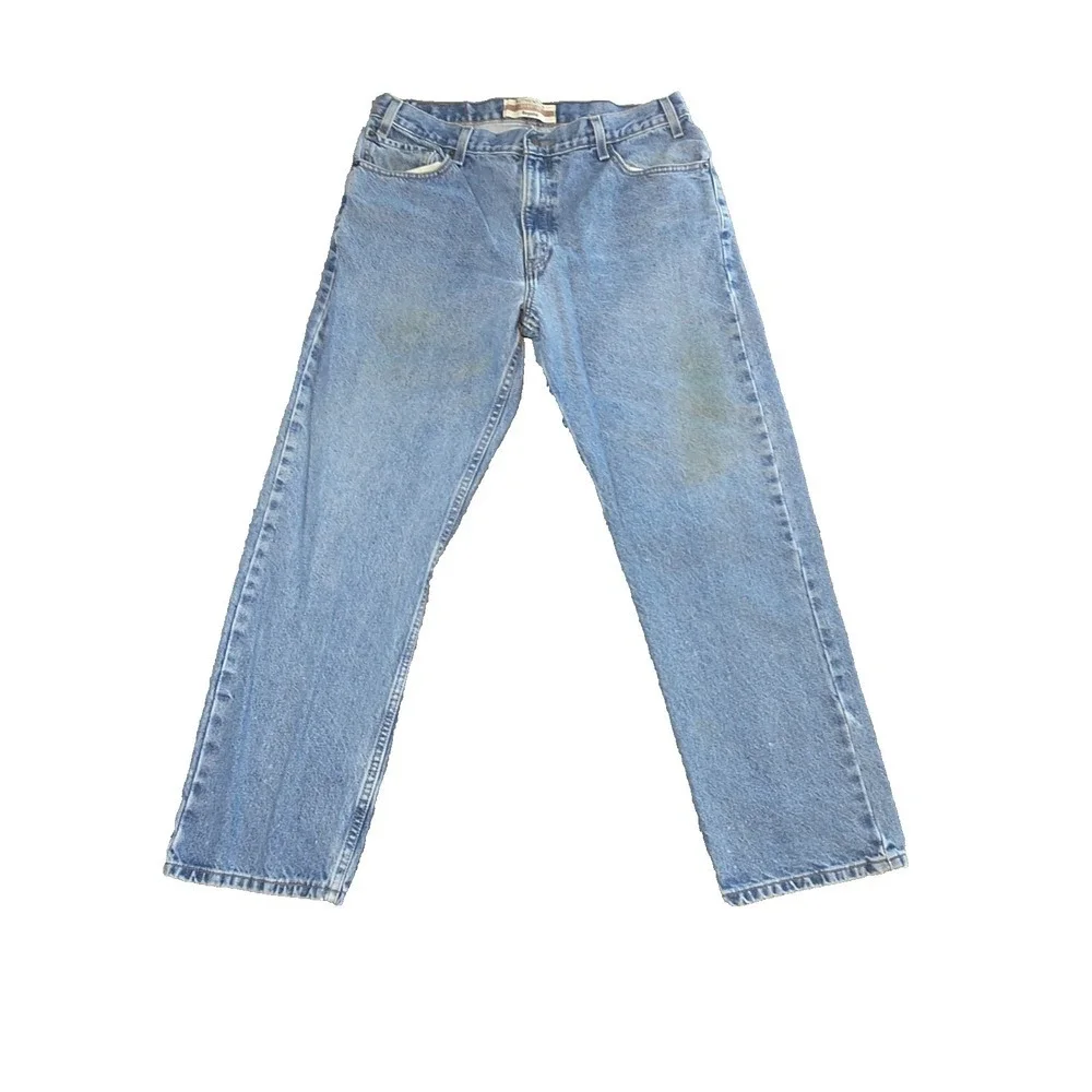 Levi Strauss Signature Mens Regular Fit Light Wash Blue Denim Jeans W36 L29